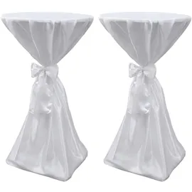 deluke Tischhusse 2er Set Weiß 60 x 60 cm