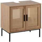 KADIMA DESIGN Waschbeckenunterschrank Eiche-Optik 60 x 60 x 40 cm Braun