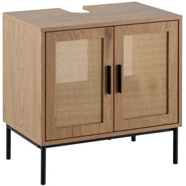 KADIMA DESIGN Waschbeckenunterschrank Eiche-Optik 60 x 60 x 40 cm Braun