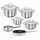 Rösle Elegance Topf-Set 4-tlg. Bratentopf + 3 x Fleischtöpfen + Stielkasserolle + Bratpfanne 