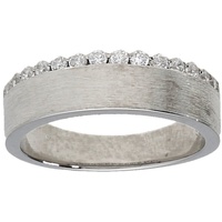 Smart Jewel Ring elegant, matte Schiene, Silber 925 Ringe Silber Damen
