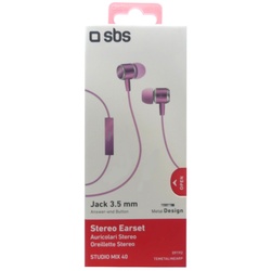SBS In-Ear-Kopfhörer Metall Gold Kabel Annahmetaste Regulierungstaste Klinken...