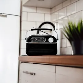 Retoo Retro Radio schwarz