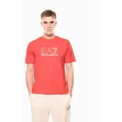 EA7 für Herren. 7M001307_AF10375 Sichtbarkeit T-shirt rot (XS), Lässig, Baumwolle, Kurzarm