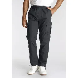 Zip-off-Hose MAN'S WORLD, Herren, Gr. 56, N-Gr, grau (anthrazit), Web, Obermaterial: 100% Baumwolle, unifarben, casual, bequem, Hosen, mit 2x Zip-Off Funktion