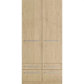 Priess Wäscheschrank Barcelona 94 x 193 x 54 cm Beige/Braun