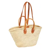 Marrakesch Orient & Mediterran Interior Ibiza Korbtasche Strandtasche Beige