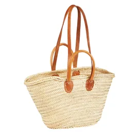 Marrakesch Orient & Mediterran Interior Ibiza Korbtasche Strandtasche Beige