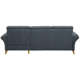 Home Affaire Ecksofa HOME AFFAIRE "Westerland L-Form", blau (blau, grau), B:252cm H:90cm T:162cm, 100% Polyester, Sofas, Ecksofa, Federkern-Polsterung, wahlweise mit Bettfunktion, Bettkasten