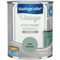 swingcolor Vintage Effektfarbe Möbel-Effektlack  (Aloegrün, 750 ml, Seidenmatt, Wasserbasiert)