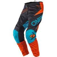 O'Neal | Motocross-Hose | MTB Enduro MX | Bequeme lockere Passform für maximale Bewegungsfreiheit, Bündchenlose Hosenbeine | Element Pants Factor | Erwachsene | Grau Orange Blau | Größe 38/54