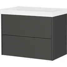 Germania Waschtischunterschrank 2 Schubladen 80 x 58 cm Grau
