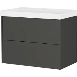 Germania Waschtischunterschrank 2 Schubladen 80 x 58 cm Grau
