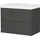 Germania Waschtischunterschrank 2 Schubladen 80 x 58 cm Grau