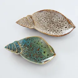 Teller MUSCHEL ALYSSA - bunt - BHT 12x3x20 cm