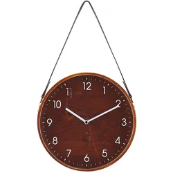 Wanduhr dunkler Holzfarbton ø 25 cm RENENS