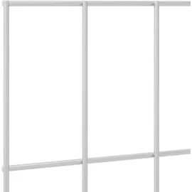 vidaXL Zaun-Set 55 x 50 cm Silber/Stahl