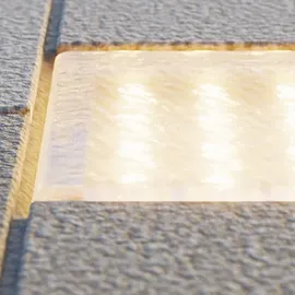 ledscom.de LED Pflasterstein Bodeneinbauleuchte GORGON für außen, IP67, eckig, 10 x 10cm, warmweiß