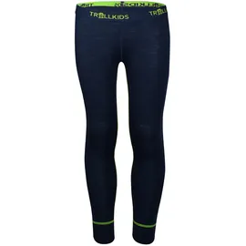 TROLLKIDS Merino Funktionsunterwäsche-set - Navy / Viper Green - 140 cm