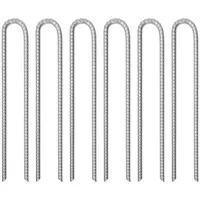 VidaXL Zeltheringe 6 Stk. U-Form 41,5 cm Ø12 mm