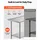 Vevor Edelstahltisch Gastro 1524 x 610 x 894 mm, Verstellbarer Edelstahltisch mit Rollen, Aufkantung (30 mm), Arbeitstisch mit Grundboden für Restaurant Obere Ablage (254 kg) Untere Ablage (209 kg)