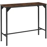 Tectake Bartisch Kerry 120 x 40 x 100,5 cm Dunkelbraun