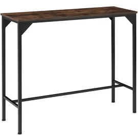 Tectake Bartisch Kerry 120 x 40 x 100,5 cm Dunkelbraun