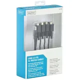 Digitus USB 2.0 zu 4xRS232 Kabel