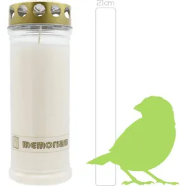 Aeterna MEMORIAM Grablicht 210 x 75 mm weiß 12 St.