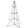 vidaXL Weihnachtsbaum in Kegelform Metall 115x150 cm 240 LEDs weiß