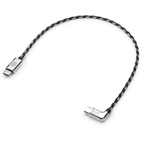 Volkswagen 000051446AD Anschlusskabel Datenkabel Ladekabel Verbindungskabel USB-C auf USB-C Premium Kabel 30 cm, mit VW Logo, Silber