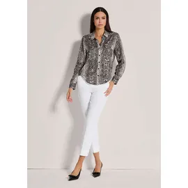 Madeleine Hemdbluse mit Unikat-Print Weiß 36
