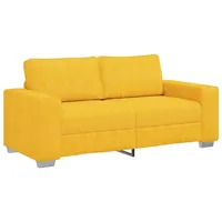 vidaXL Zweisitzer-Sofa Hellgelb 140 cm Cordstoff