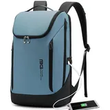 BANGE Business-Smart-Rucksack, wasserdicht, passend für 15,6 Zoll, Laptop-Rucksack mit USB-Ladeanschluss, Reise-Rucksack, Hell, blau, Medium, modisch