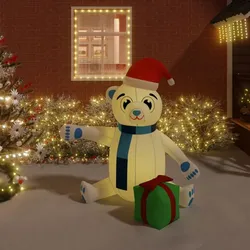 Weihnachtsdekoration Aufblasbarer Teddybär LED 180 cm