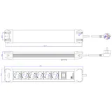 Bachmann Steckdosenleiste 2 m Grau 6 St.