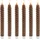 Relaxdays LED Stabkerzen 6 St. Braun