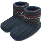 COFACE Hüttenschuhe Herren Warm Winter Hausschuhe Herren Plüsch Flauschig Gefütterte Hausstiefel Männer Fell Haussocken Filz Pantoffeln 48 - 48 EU