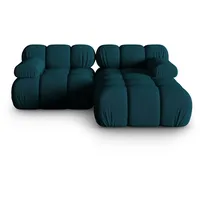 Micadoni Ecksofa Bellis, modular 3-Sitzer blau