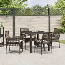vidaXL Garten Essgruppe 5-tlg. Braun