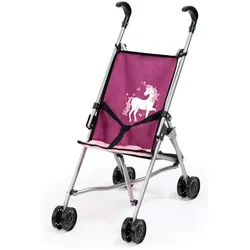 Puppenwägelchen Reig – Lila mit Regenschirm und Einhorn-Design