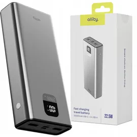 allity APB-100 PD QC 22.5W 20000 mAh Quick Charge, USB LiPo USB-C®, USB-A Grau