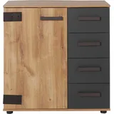 WIMEX Kombikommode 81 x 83 x 41 cm Beige / Grau