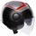 AGV Eteres Scaglieri Jethelm - Matt Schwarz/Grau/Rot / XL