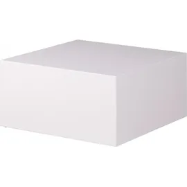FineBuy Couchtisch MONOBLOC Holztisch Weiß 60 cm Wohnzimmertisch Sofatisch Tisch