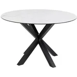 VCM Esstisch Heaven Ø 119 cm Keramik Weiß