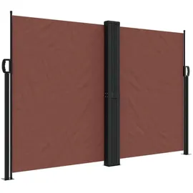 furnicato Seitenmarkise 160 x 600 cm Braun Polyester