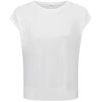 Opus T-Shirt mit geripptem Rundhalsausschnitt Modell SESTERN Offwhite, 38