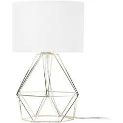 Tischlampe weiß / gold 35 cm geometrisch MARONI