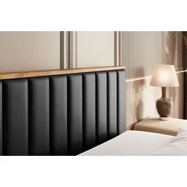altdecor Boxbett 140 x 200 cm H3 Schwarz